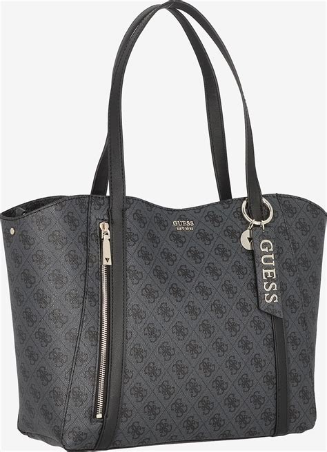 shopper tasche schwarz guess